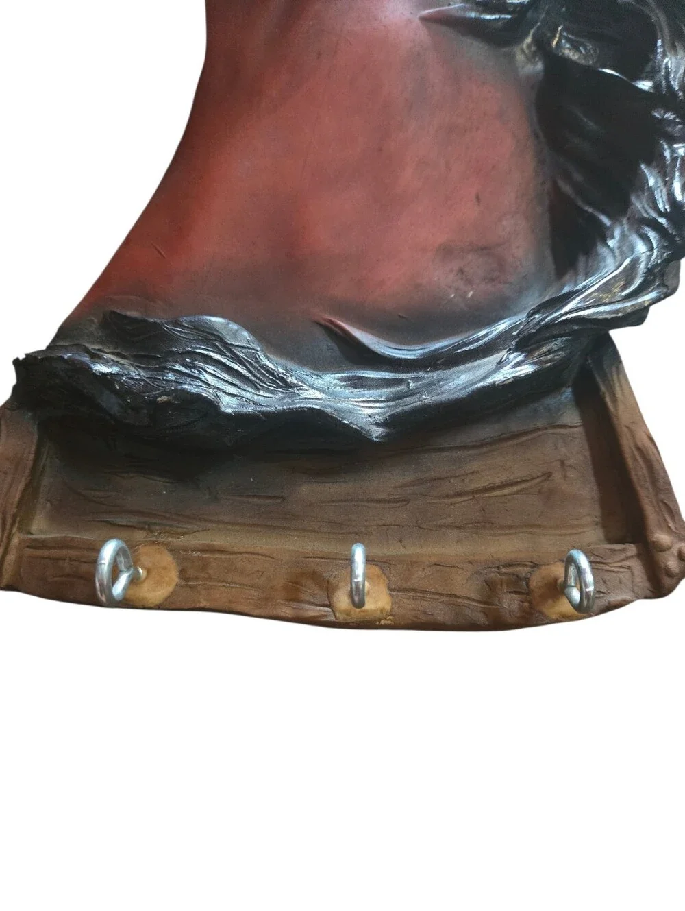 Rust Brown Horse Head Wall Hook by